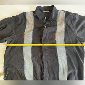 Tommy Bahama Black Short Sleeve Button Down Shirt XL